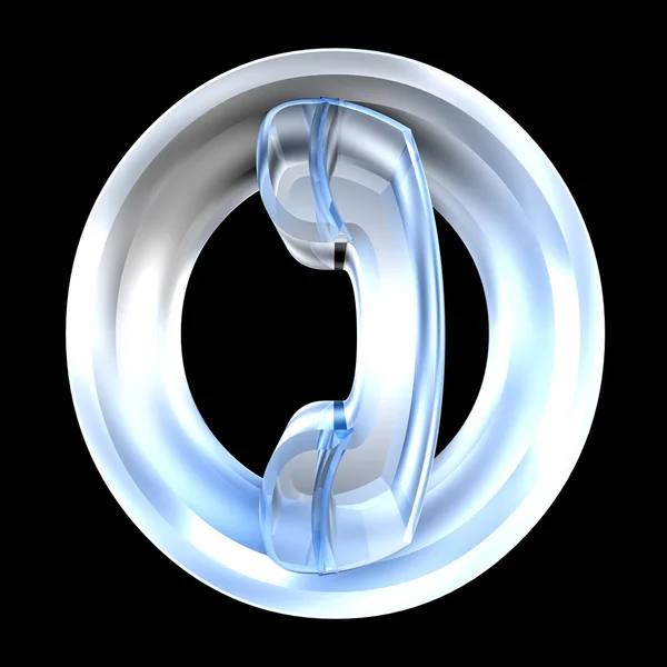 Phone Symbol Glass Made — Stock Photo, Image
