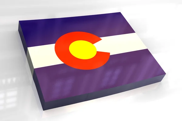3d flag map of Colorado — Stock Photo, Image