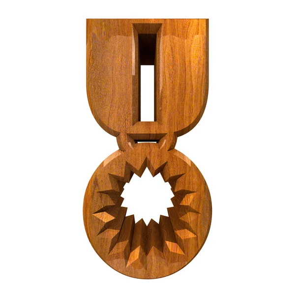 Made Деревянная Медаль — стоковое фото