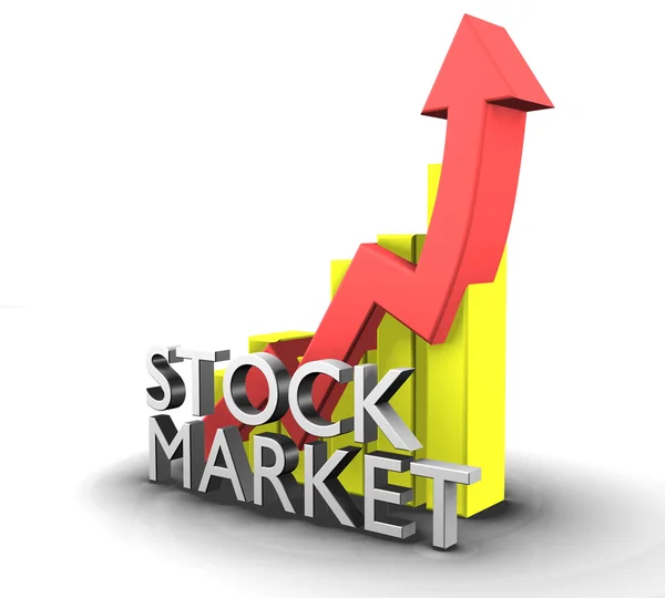 股票市场中销售的统计图形 — 图库照片