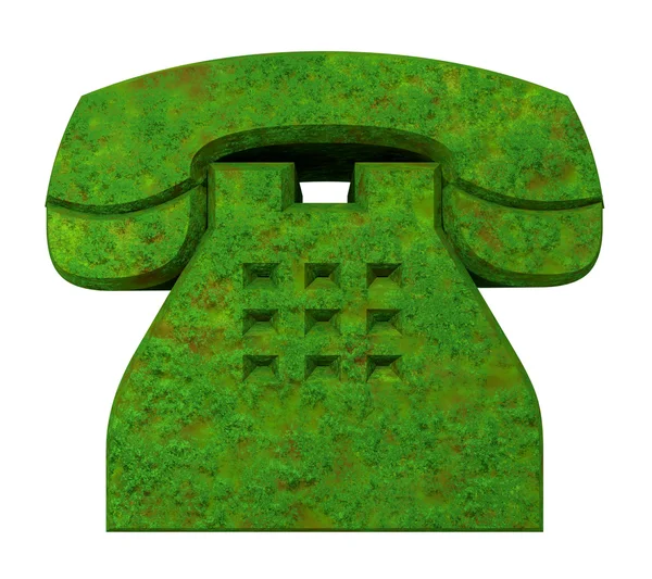 Telefon Symbol Gräs Gjorde — Stockfoto
