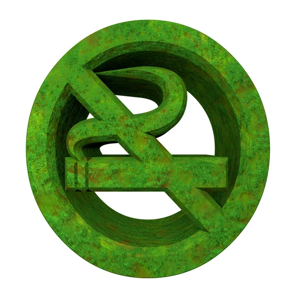 Символ Запрета Курения Траве — стоковое фото
