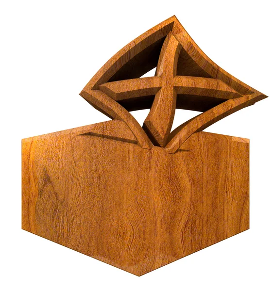 Symbol Placing Voting Slip Ballot Box White Background Wood — Stock Photo, Image