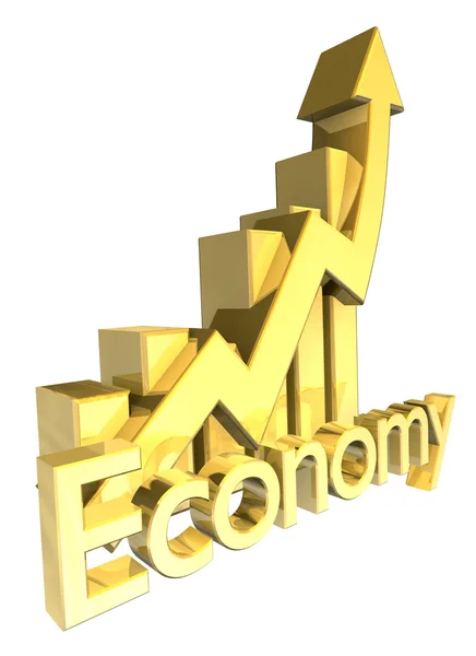 Made Economía Estadísticas Gráficas Oro — Foto de Stock