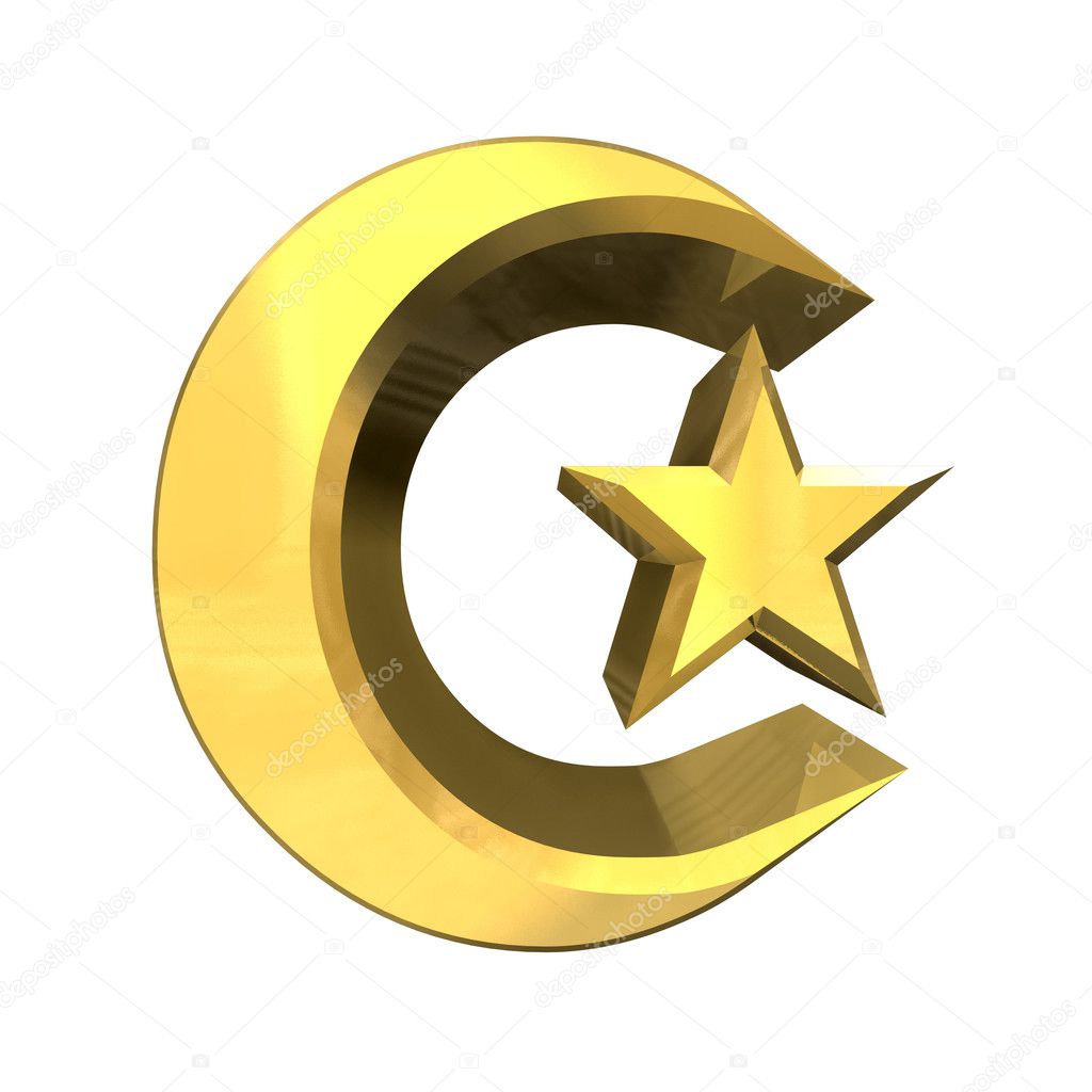 3D Moon & Star Signs in gold — Stock Photo © fambros #5044080