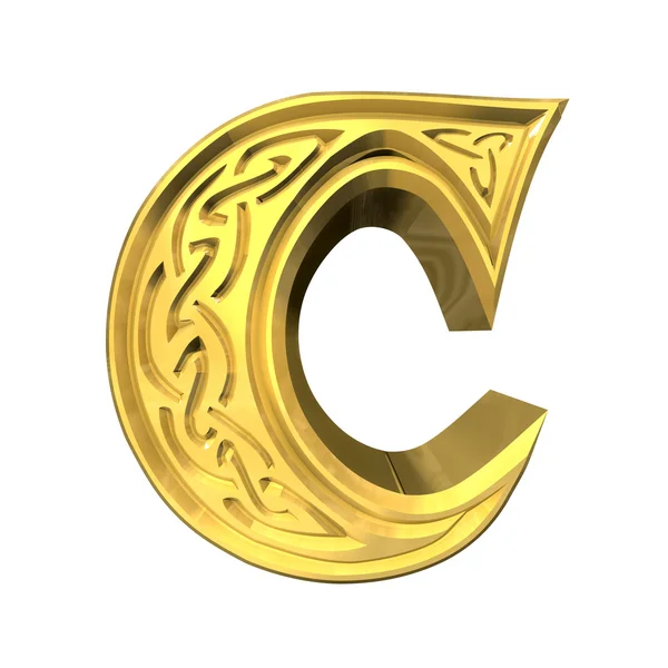 3D illustratie van Keltische alfabet letter b — Stockfoto