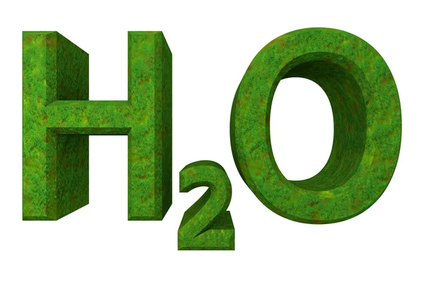 H2O - símbolo químico da água — Fotografia de Stock
