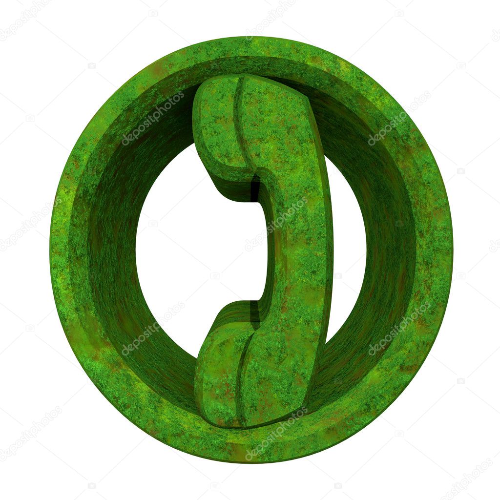 Phone symbol in grass