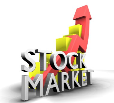 Statistics graphic with sales stock market clipart