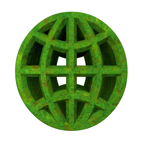Икона экологического глобуса — стоковое фото