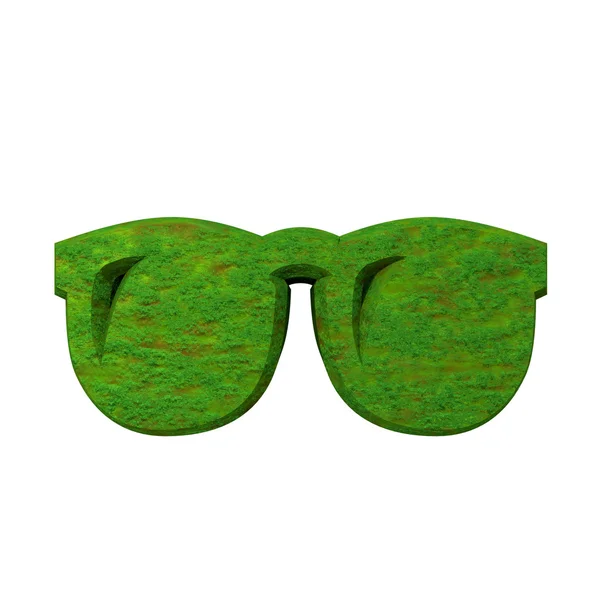 3D очки в траве — стоковое фото