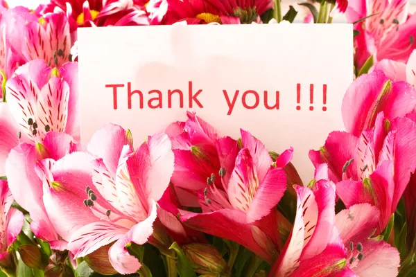Rövid Thank You Háttérben Egy Virág — Stock Fotó