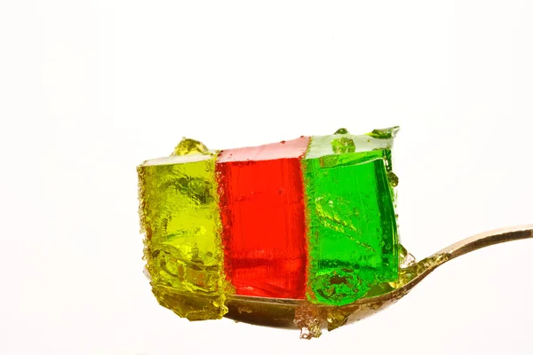 Jelly Färgglada Närbild Vit Bakgrund — Stockfoto