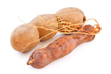 Tamarind isolated on white background clipart