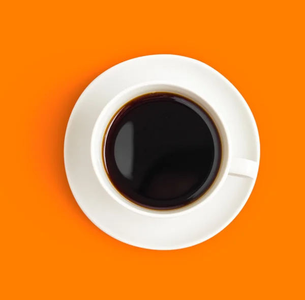 Top view of black coffee cup isolated on white — Stock Photo © Andrey ...