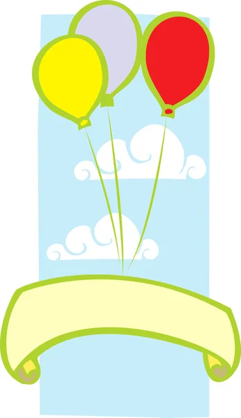 Bannière de ballon de fête — Image vectorielle
