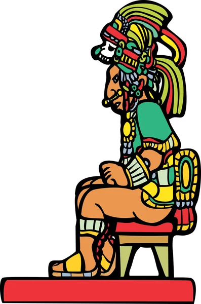 Сидячи майя Господа — стоковий вектор