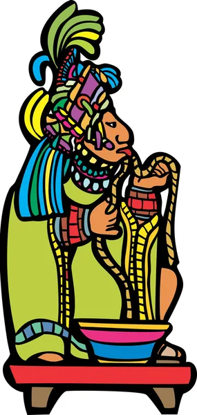 Sacrifice de sang maya — Image vectorielle