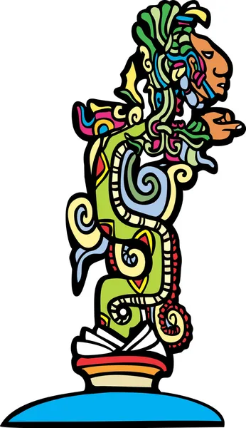 Serpent de vision maya — Image vectorielle