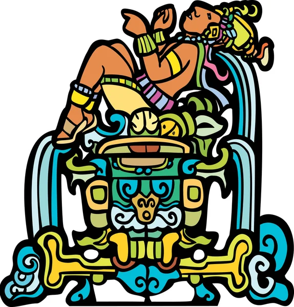 Лежачи майя — стоковий вектор