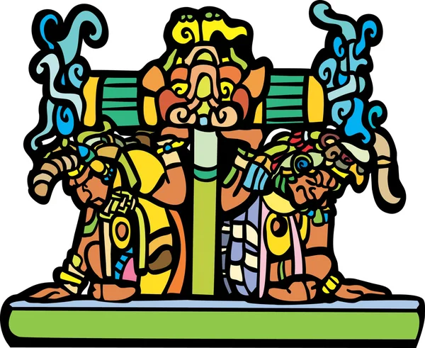 Eski erkek maya — Stok Vektör