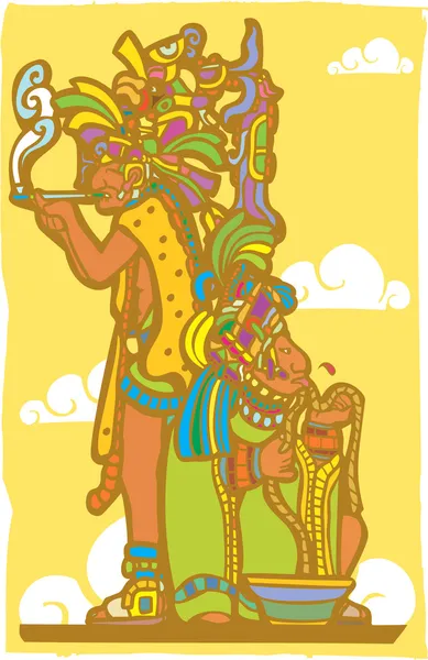 Maya priesters — Stockvector