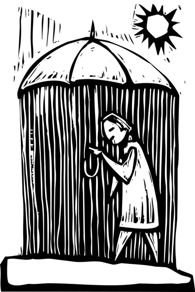 Parapluie pluie — Image vectorielle