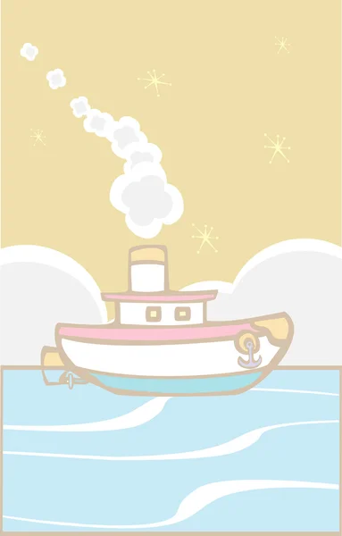 Toy Tugboat — Stock Vector