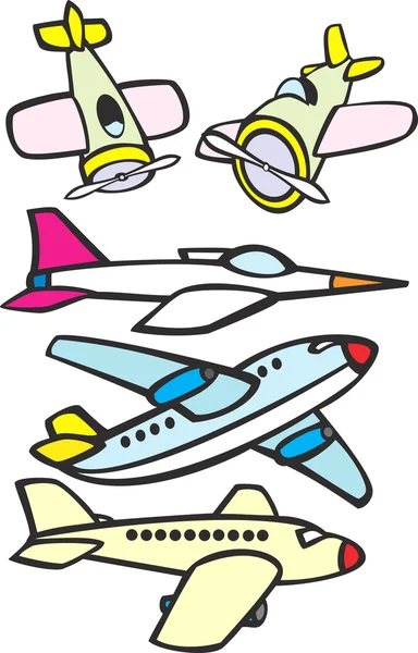 混合的玩具飞机 — 图库矢量图片