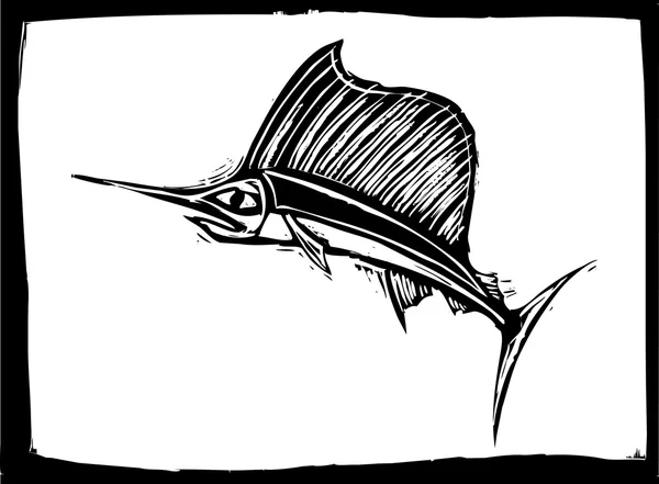 Kılıç balığı. — Stok Vektör