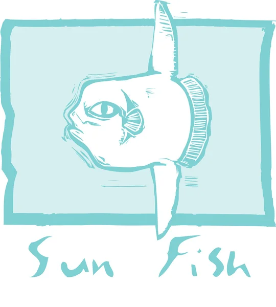 Sunfish in Blue — Stock Vector