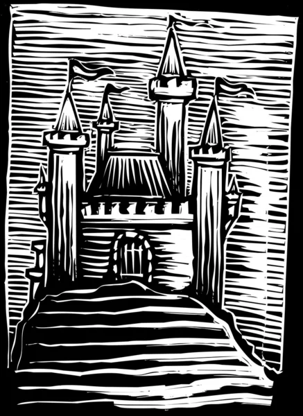 Mittelalterliche Burg — Stockvektor