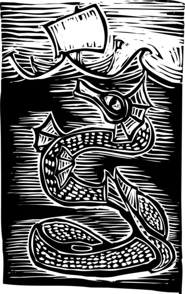 Serpent de mer — Image vectorielle