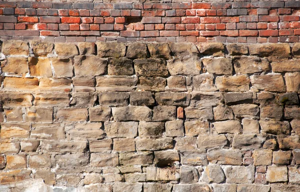 Old brick wall - ancient natural background — Stock Photo, Image