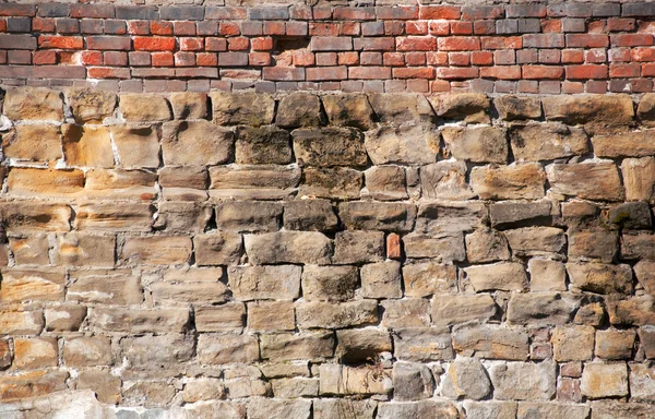 stock image Old brick wall - ancient natural background