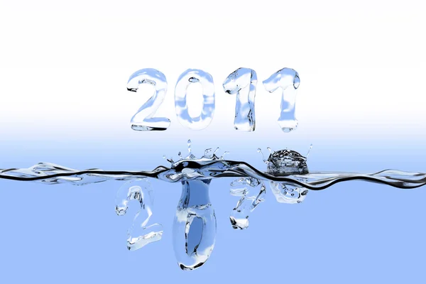Einde van jaar splash 2010 — Stockfoto