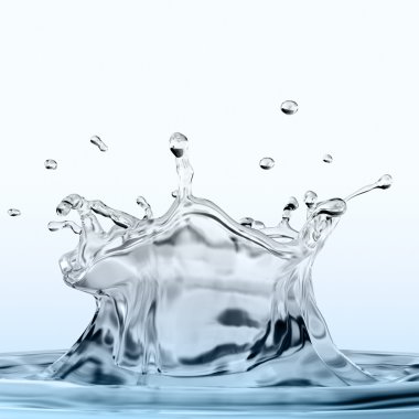 Water splash crown clipart