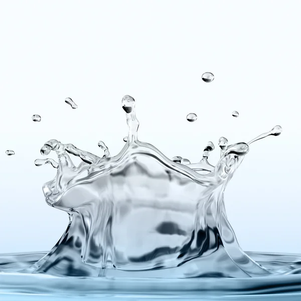 Koruna stříkající vody — Stock fotografie