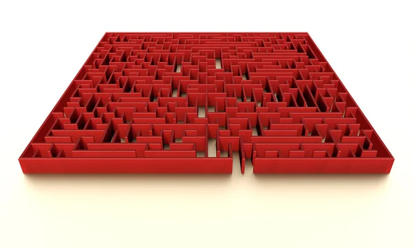 Labirinto rosso con illuminazione sottile — Foto Stock
