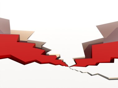 Surface cracks with red fillings clipart