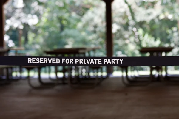 Reserved for Private Party Sign — стоковое фото
