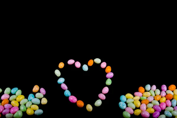 Coração feito de doces — Fotografia de Stock
