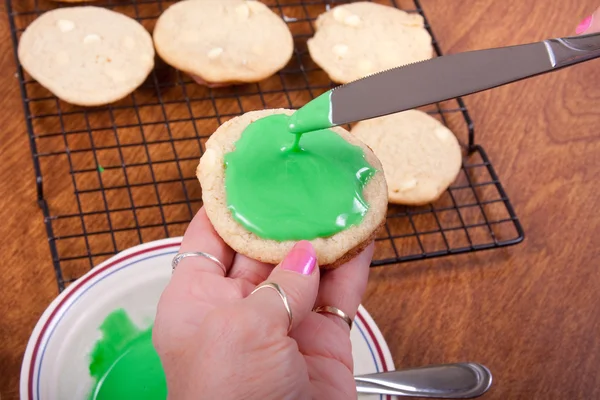 Frosting Cookies — Stock Photo, Image