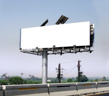 Huge advertising outdoor billboard with white space to put your design