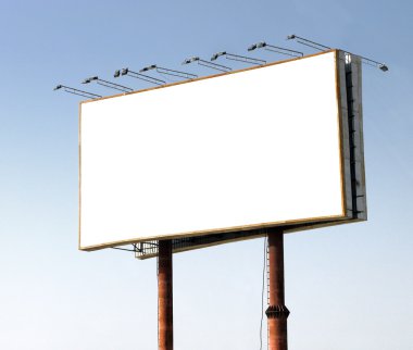 Huge advertising outdoor billboard with white space to put your design