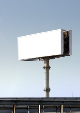 Huge advertising outdoor billboard with white space to put your design