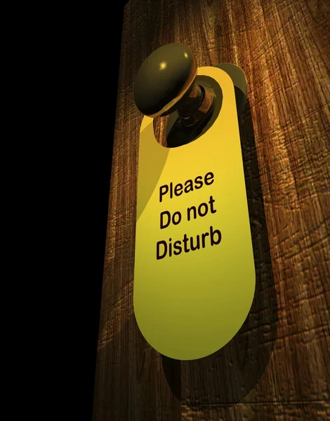 stock image Do Not Disturb door hanger on a hotel room door