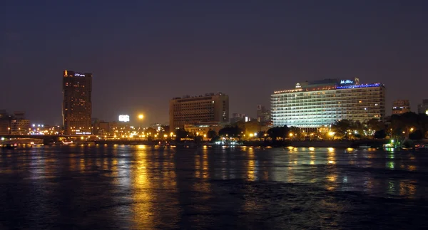 Verschillende Opnamen Van Caïro Rivier Nijl Bij Nacht — Stockfoto