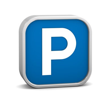 Parking sign on a white background. Part of a series. clipart