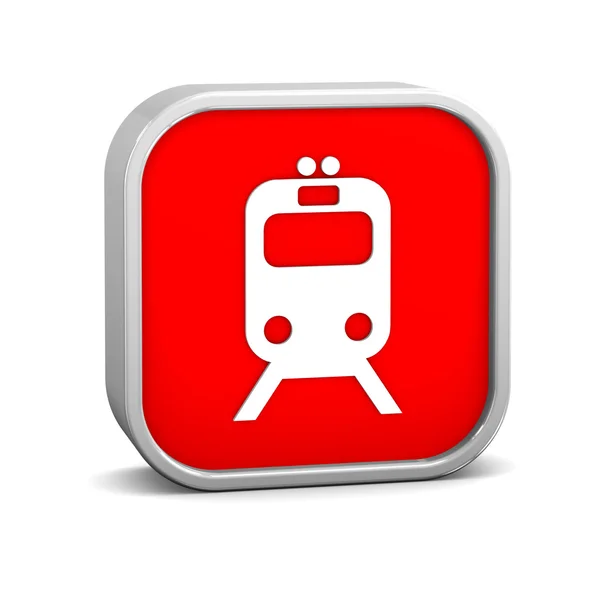 Schienenverkehrszeichen Auf Weißem Hintergrund Teil Einer Serie — Stockfoto